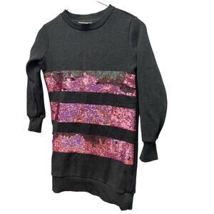 Spotted Zebra Girls Small (6-7) Long Sleeve Changing Sequins Sweatshirt Tunic